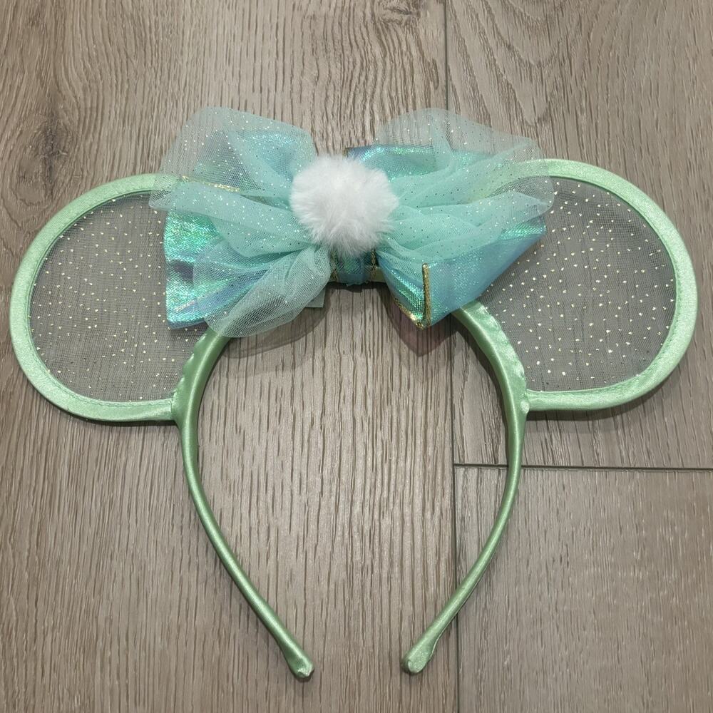 Disney Resorts Tokyo Japan Tinker Bell Minnie Ears Pom Pom Bow Fantasy Springs